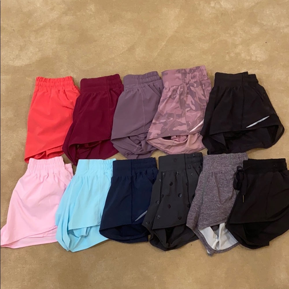 Lululemon hotty hot shorts collection